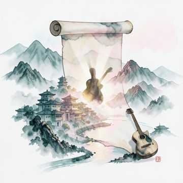 墨色江河图卷