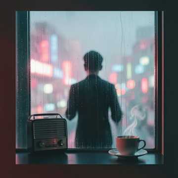 玻璃上的雨痕