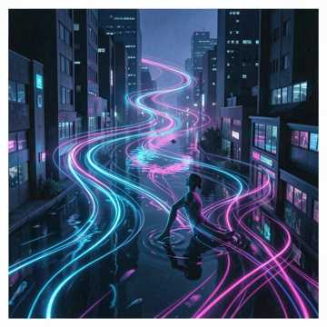 电子循环河流