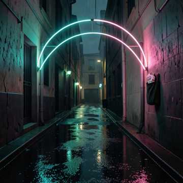 霓虹压弯的脊背