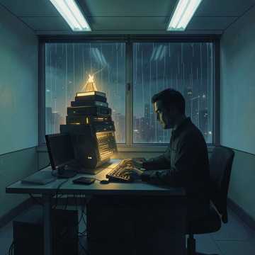 键盘堆成业绩山