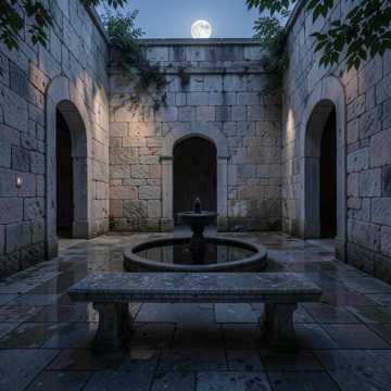Moonlit Courtyard