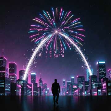 倒数甩尾焰火