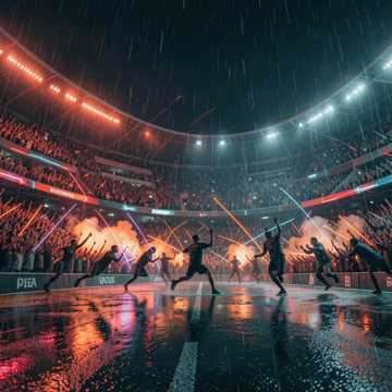 雨中逆风旗