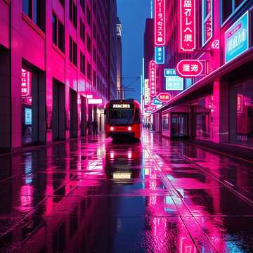 霓虹下的夜