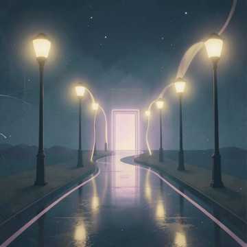 路灯拐了个弯