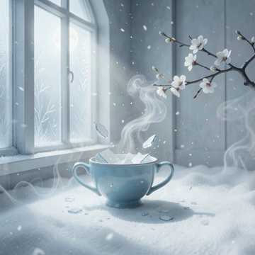雪落青瓷盏