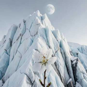 雪崖独放
