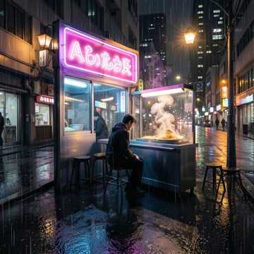 霓虹泡面摊