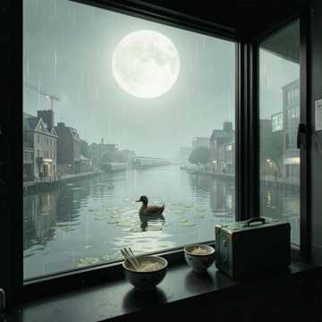 浮萍吊着月光