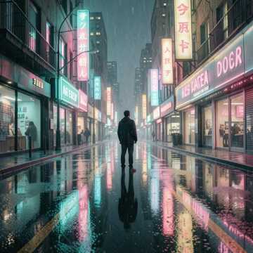 霓虹未眠的街