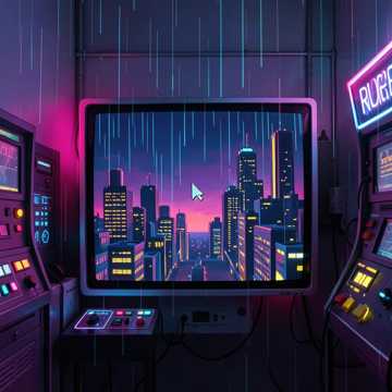 像素雨的黄昏-版本2