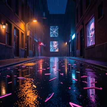 霓虹碎了一地