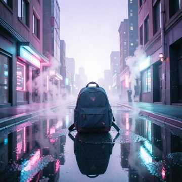 行李箱滚过红灯