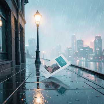 Rain-soaked Postcard