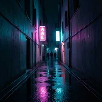 霓虹雨巷