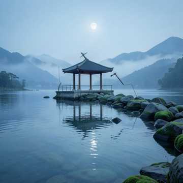 一溪明月照衣裳