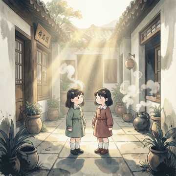 两个小姑娘