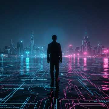 无人灯海