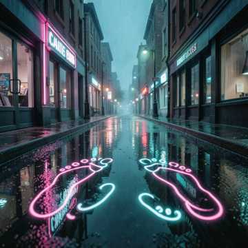 霓虹脚印