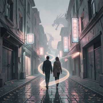 旧街晚风