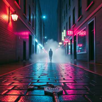 霓虹雨巷