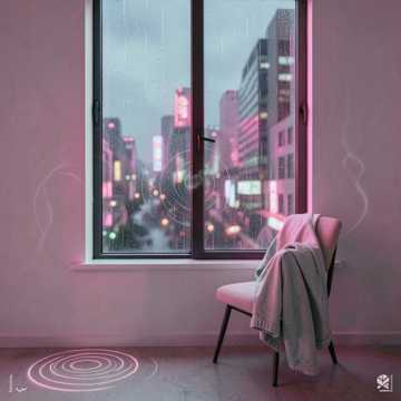 雨打玻璃窗