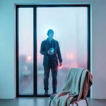 玻璃上的雨痕