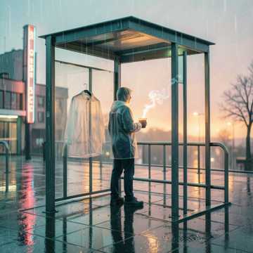 未干的雨衣