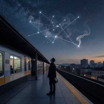 抬头看星星连成线