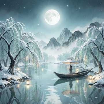 雪落江南岸