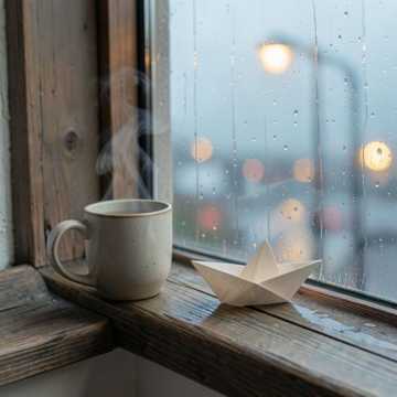窗台雨声
