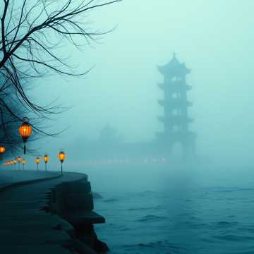 北固楼上望长江