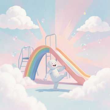 彩虹滑梯蹦蹦跳