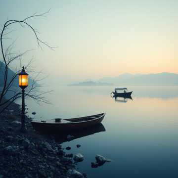 尘灯照岸