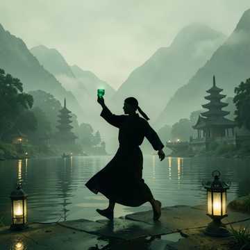 青竹峰上云聚散
