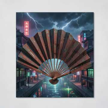 锈在折扇骨
