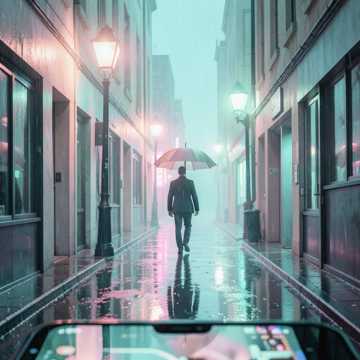 雨落下时