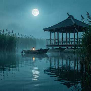 江亭夜雨