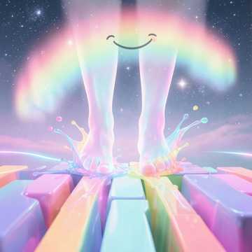 光脚踩响彩虹键