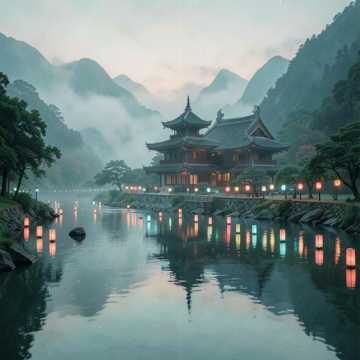 三江映佛光