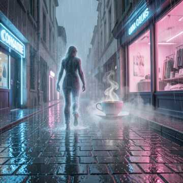 霓虹雨巷