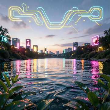 小河流水