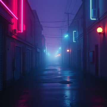 霓虹尽头一个人