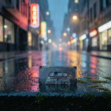 雨夜霓虹路