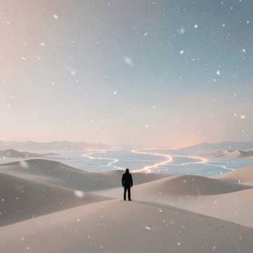 沙地落雪