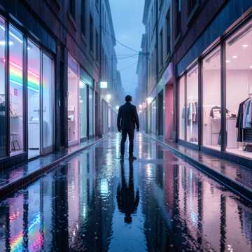 霓虹雨巷