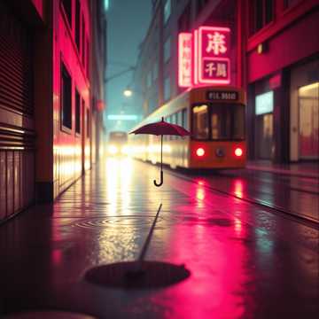 霓虹雨巷