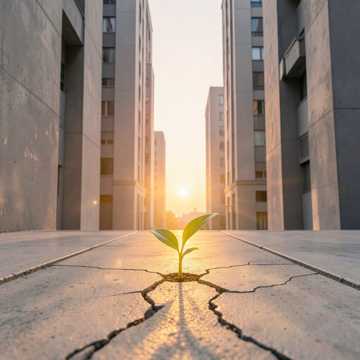 水泥地上种太阳