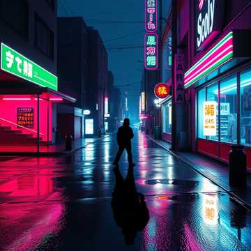 霓虹雨的影子